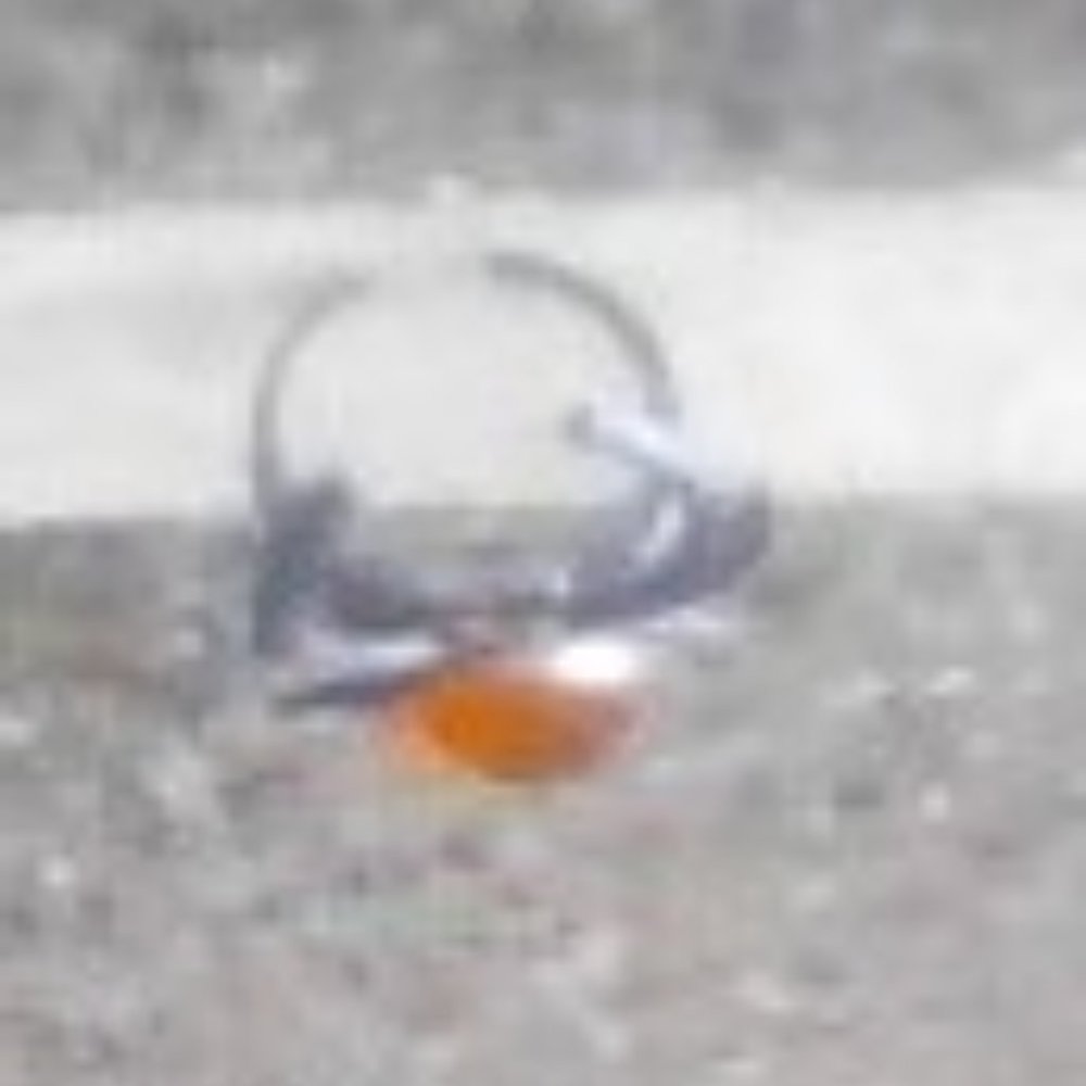 Spider ring with amber gem on top